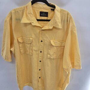 Redhead Butter Yellow 100% Cotton Button Down Shirt 2xl
